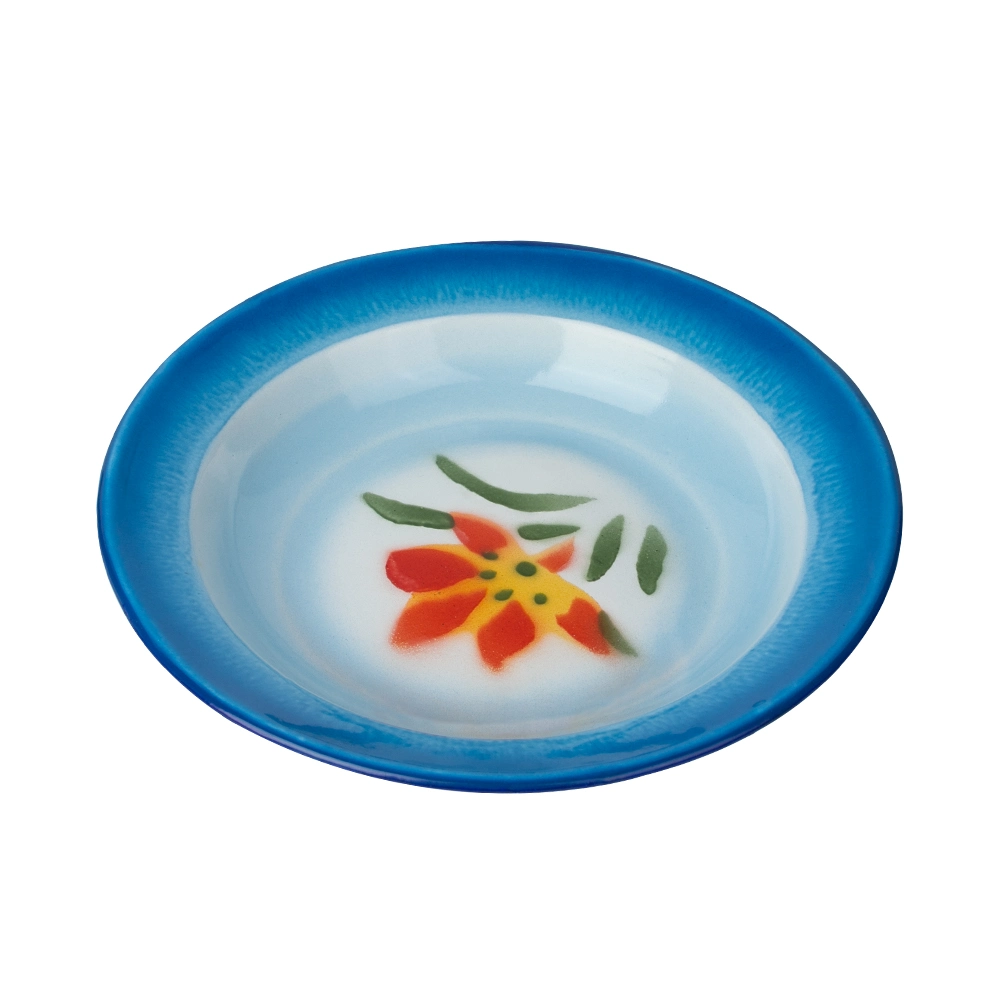 16-26cm Cheap Price Stocks Promotion Enamel Rice Tray Plate with Deco