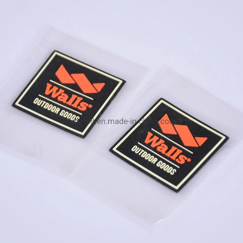 Custom 3D Heat Transfer Raise Rubber Logo Silicone Logo Printing