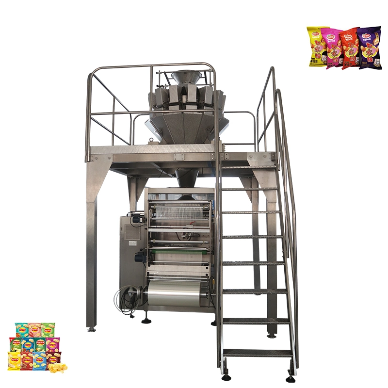 Multifunction packaging Machine for Lettuce Cabbage Potato Chips French Fries Package