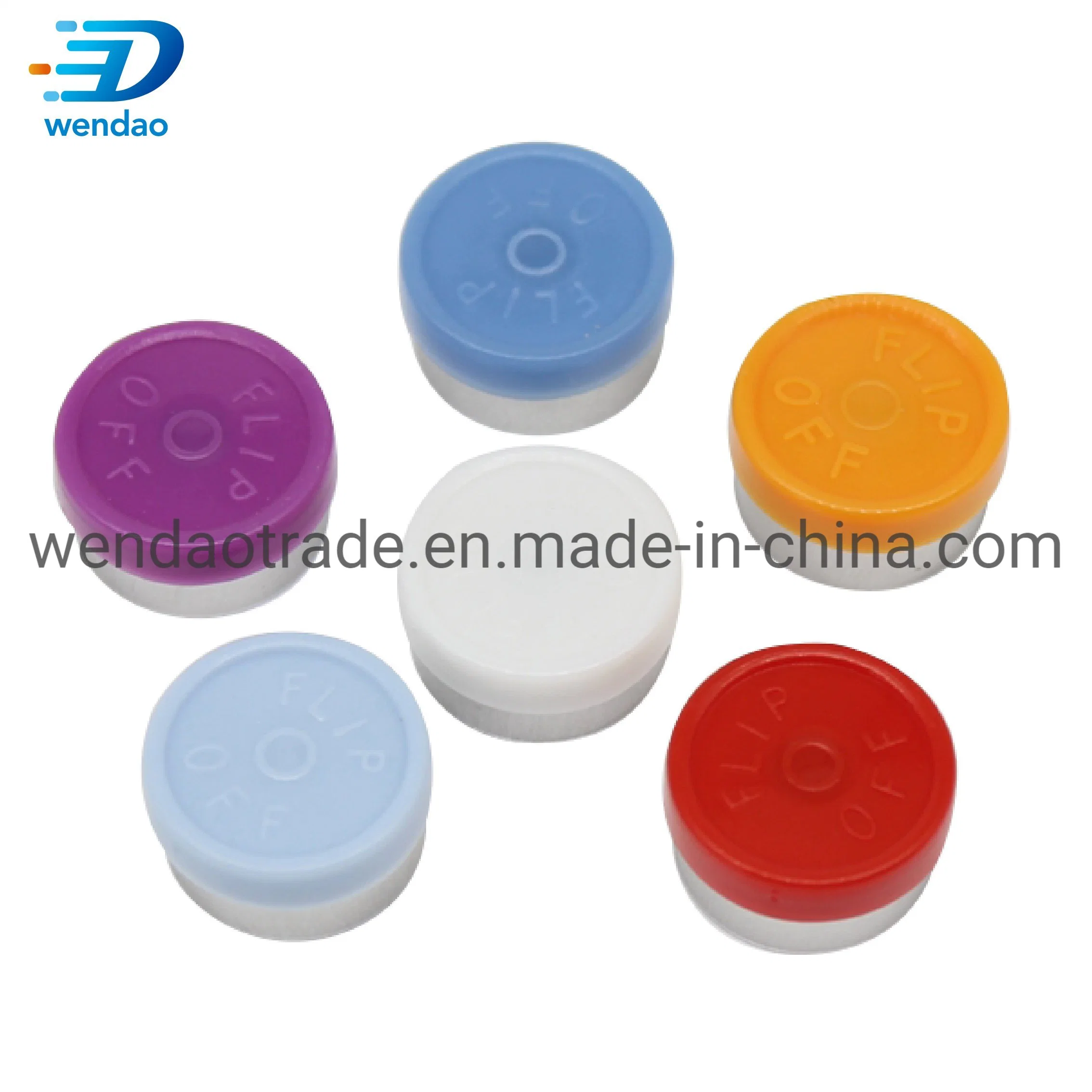 Pharma Grade de découpe de positionnement du couvercle en aluminium Esay-Pull cap Capuchons en plastique Tops pour injection