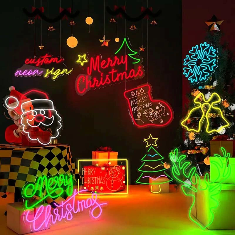 Decoração interior colorida Natal Holiday Light LED Neon Strip Light