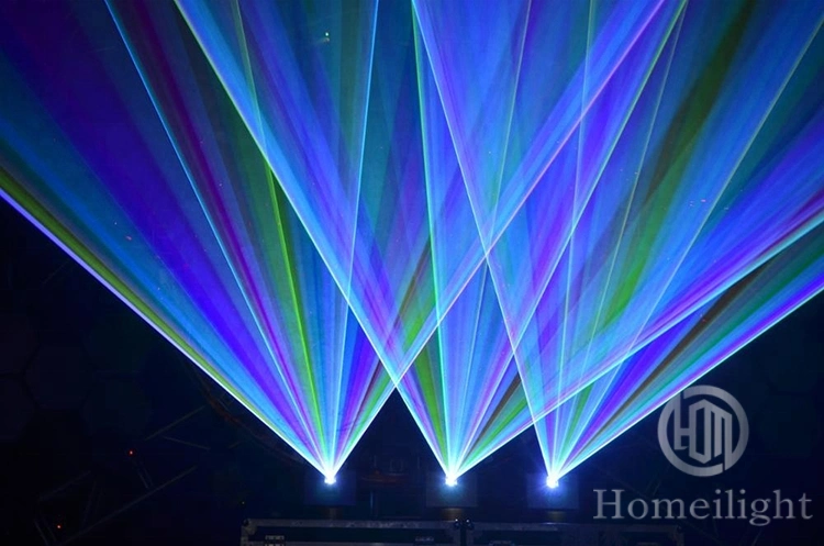 Hohe Helligkeit DMX512 2W Vollfarbraum Laser Light RGB Stage Laserlicht