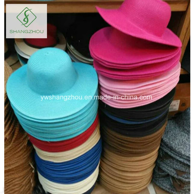 Hot Sale Europe Fashion Folded Straw Women Hats for Summer