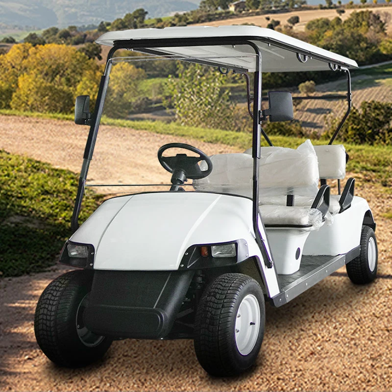 Voiturette de golf électrique Club Car 2 rangées légale pour la rue, pas cher, pour 4 passagers, pour la chasse.