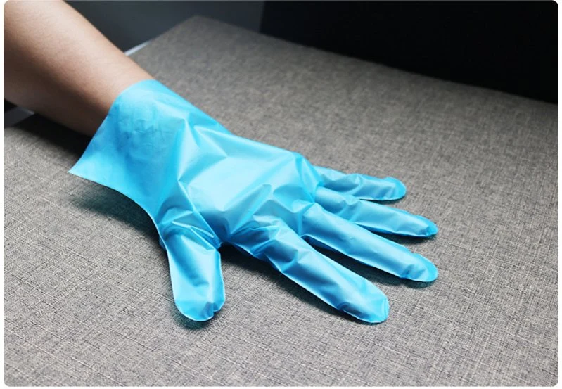 China Suzhou Disposable TPE Gloves PE Black Blue Gloves