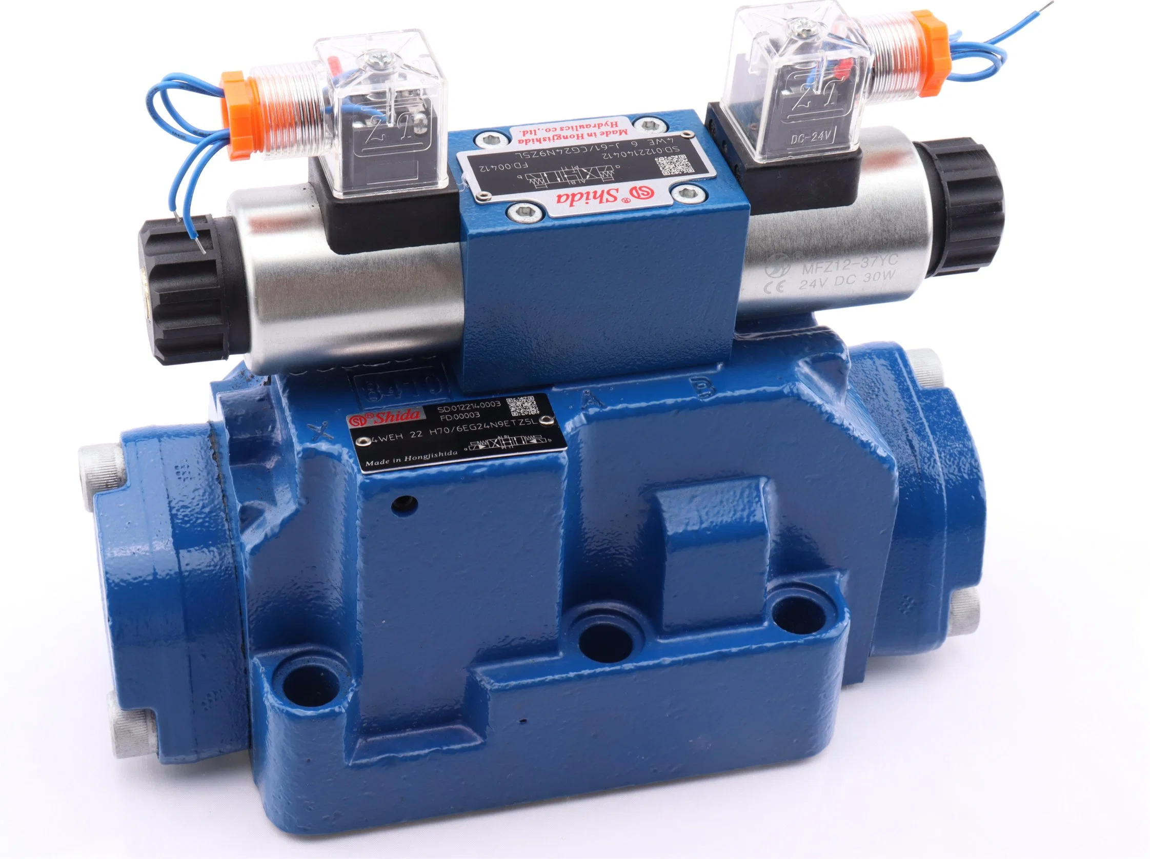 Hot Sales Hydraulic Valve Directional Control Valve Electro-Hydraulic Reversing Valve 4weh 22 H70 From Hongji Shida