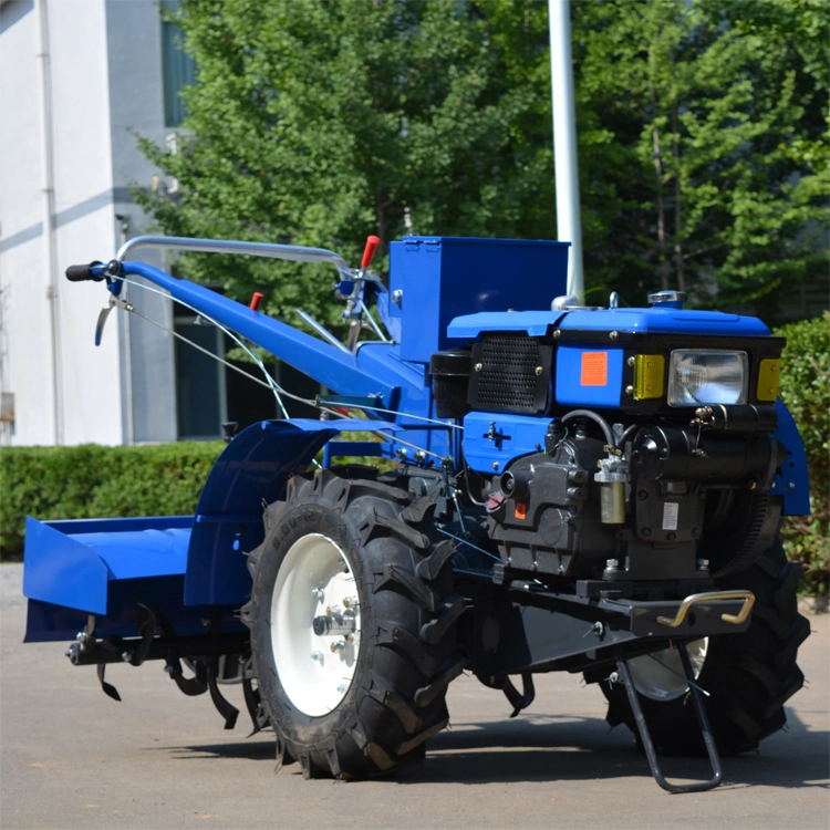 Best Selling Farm Machine Two Wheel Hand Held Walking Tractor Walk Behind Tractor with Power Tiller for Cultivator