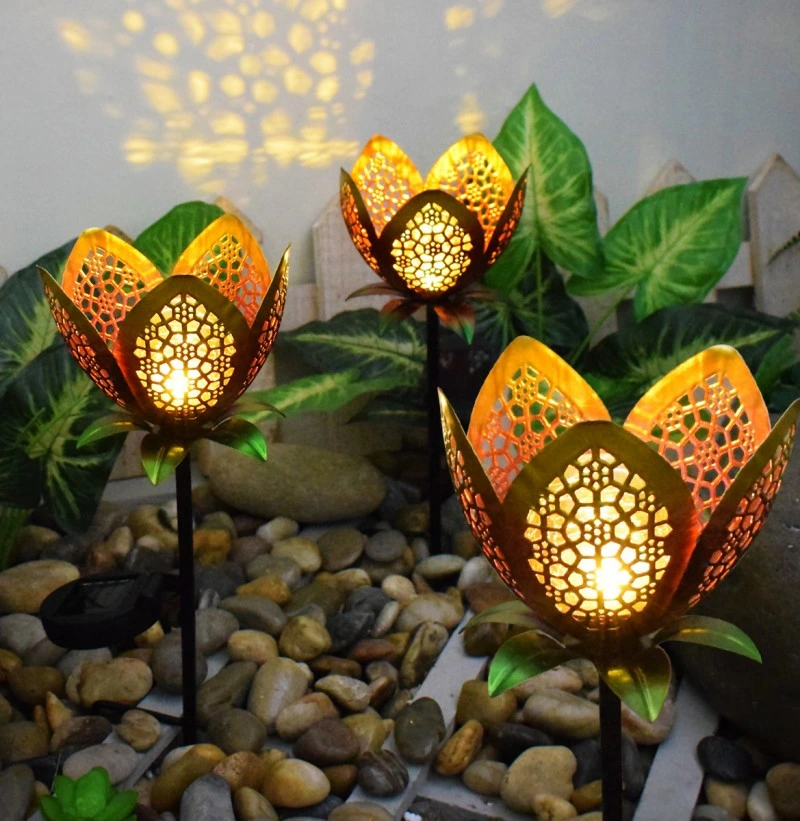 Various Styles New Solar Lawn Lights LED Garden Light Retro Moon Flame Sun Landscape Lamp