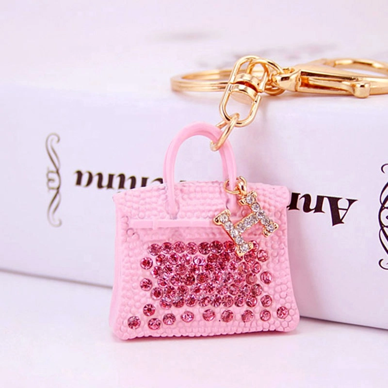 Mini Hand Bag Crystal H Car Keyring Keychain