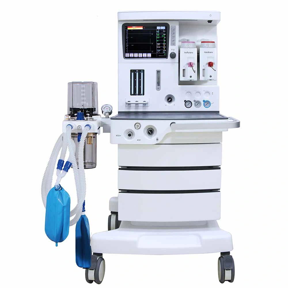 Hospital Medical Surgical Apparatus Anaesthesia Device Anesthesia Machine with Three Drawers and Two Vaporizers