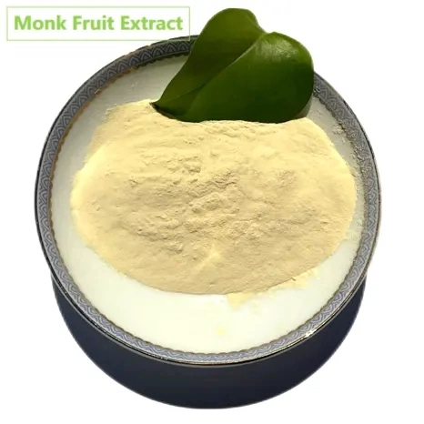 Bio High Purity Monk Fruit Extract Leichter Kräutergeschmack Essen Grade Feines Pulver Süßer Mönchfrucht Extrakt Pulver