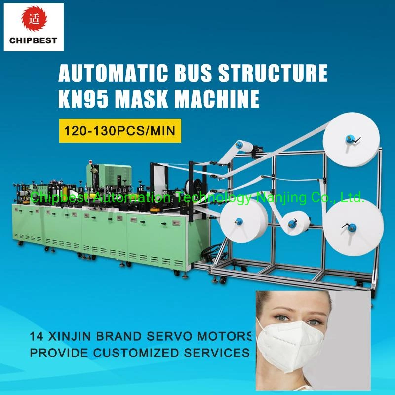 Fully Automatic Nonwoven Machines KN95 / N95 Surgical Medical Face Mask Automatic Face Mask Making Machine