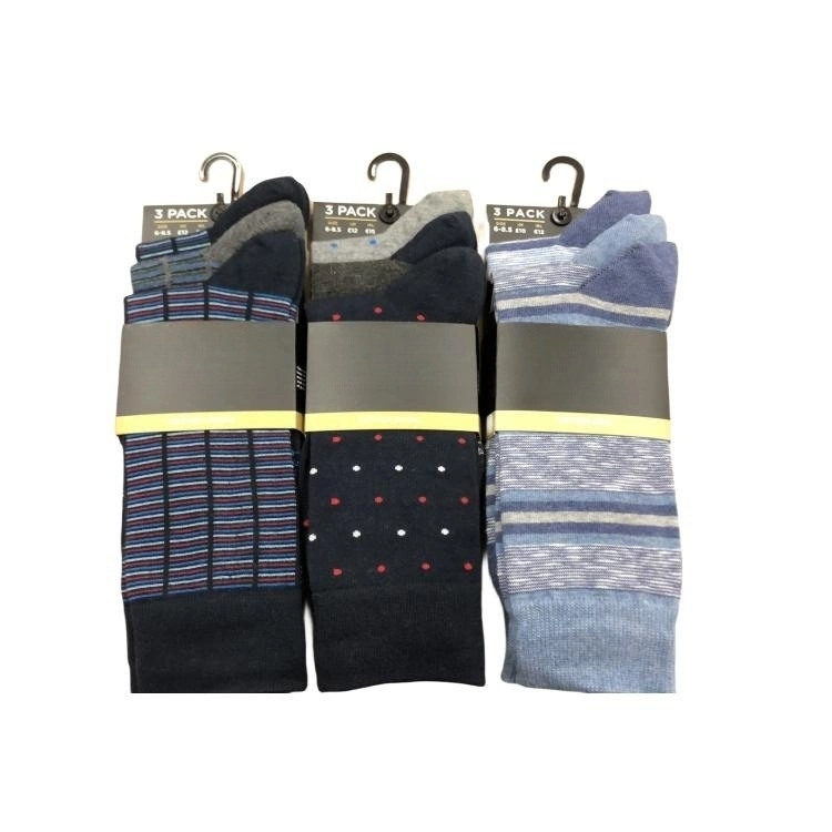 Chaussettes pour hommes à rayures colorées en coton modal doux, respirantes, antibactériennes, hautement élastiques, à blocs de rayures et de pois, cheville et crew.