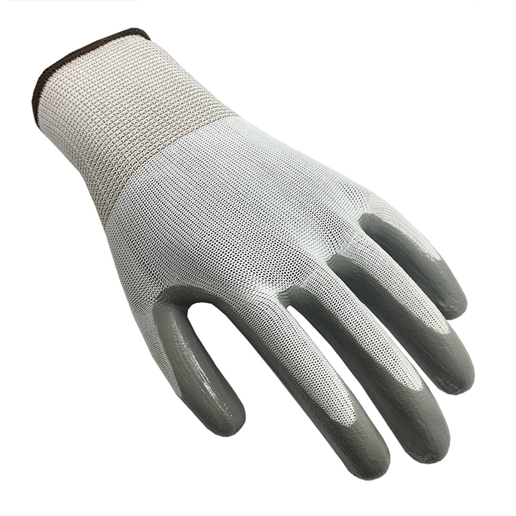 Polyester Nitrile Coated Construction Work Gloves