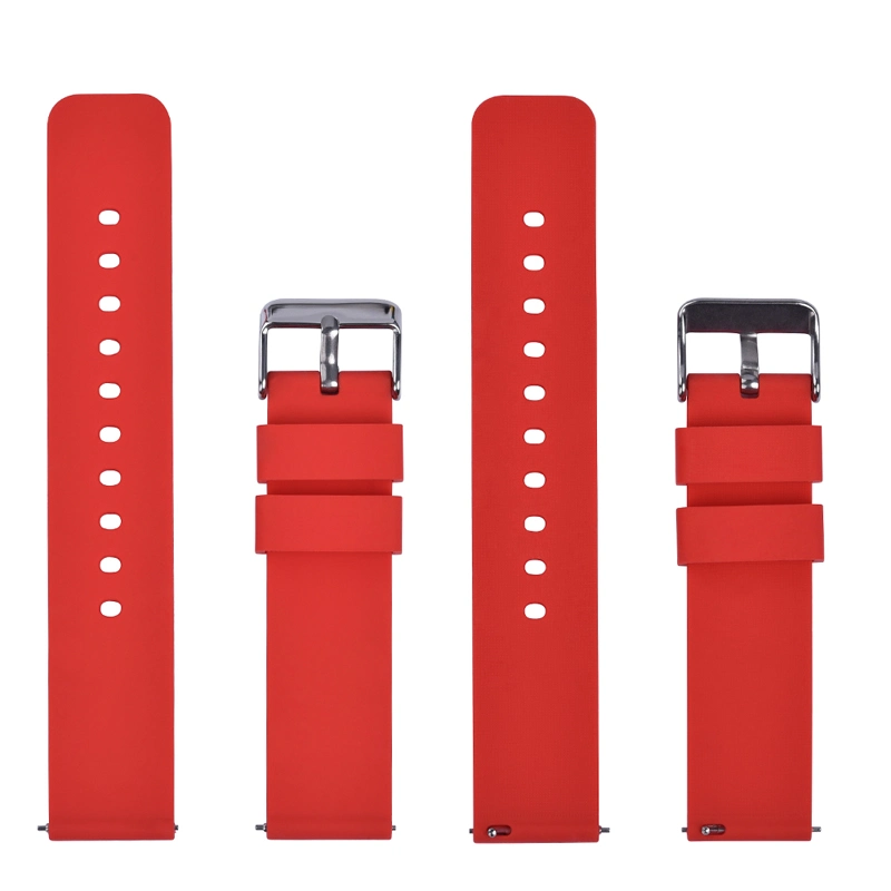 Customizable Quick Release Rubber Silicone Watch Strap for Wristwatch in Various Sizes (16mm, 18mm, 20mm, 22mm, 24mm)