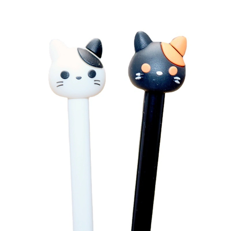 Children Gift Orange Ear Cat Paw Student Black Gel Pen