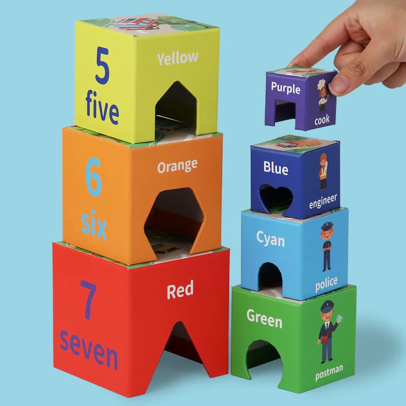 Cubo de madera de gran juego Montessori niños′ S juguetes educativos