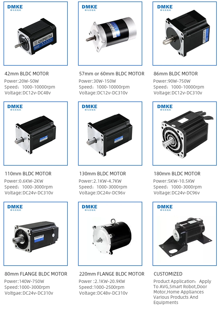 High Power Brushless DC Motor 1kw 1.5kw 2kw 2.5kw 3kw 48V Square 72V 220V 380V 3000rpm 130bl BLDC Motor