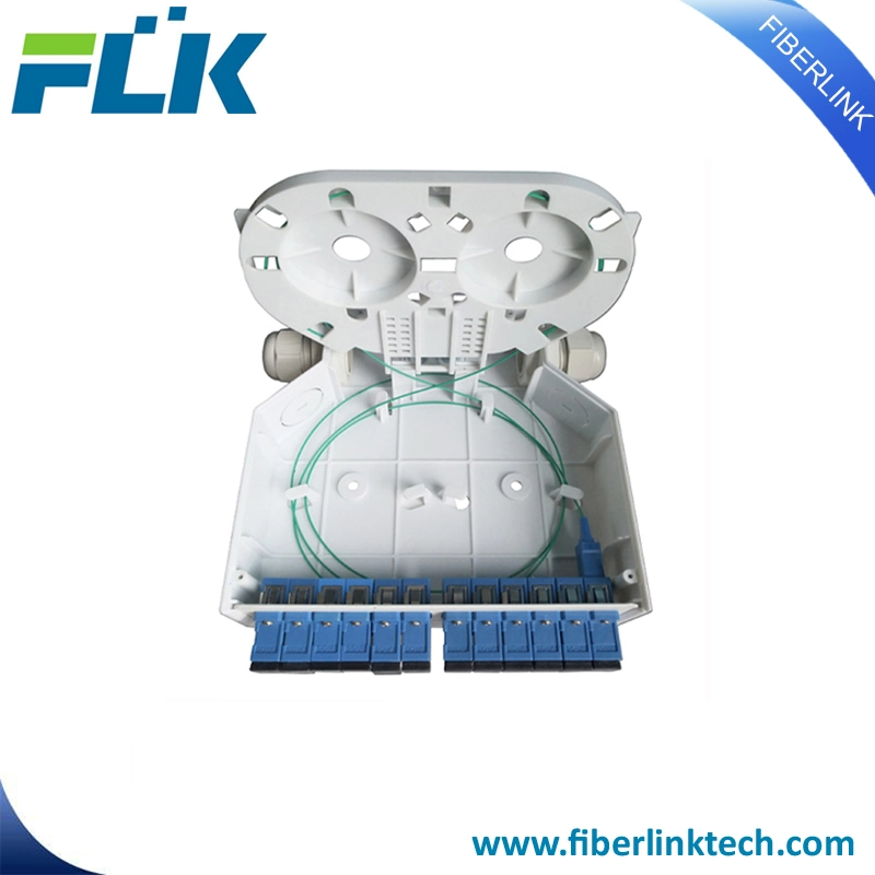 FTTH distribución óptica de fibra 12 puertos Caja de montaje carril DIN Monte el panel de conexiones de fibra