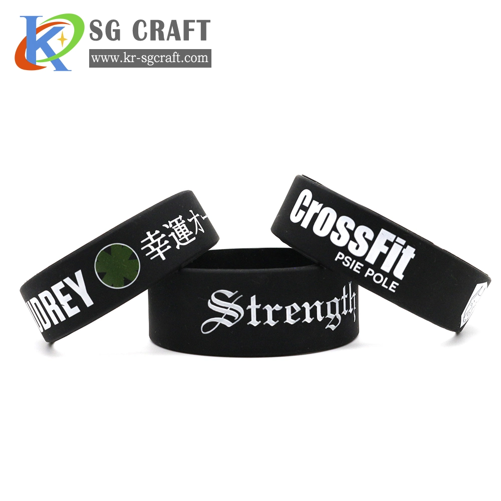 Wholesale/Supplier Factory Price Personalized PVC Rubber Silicone Wristbands Custom Logo Ink Injected Color Event Bracelets