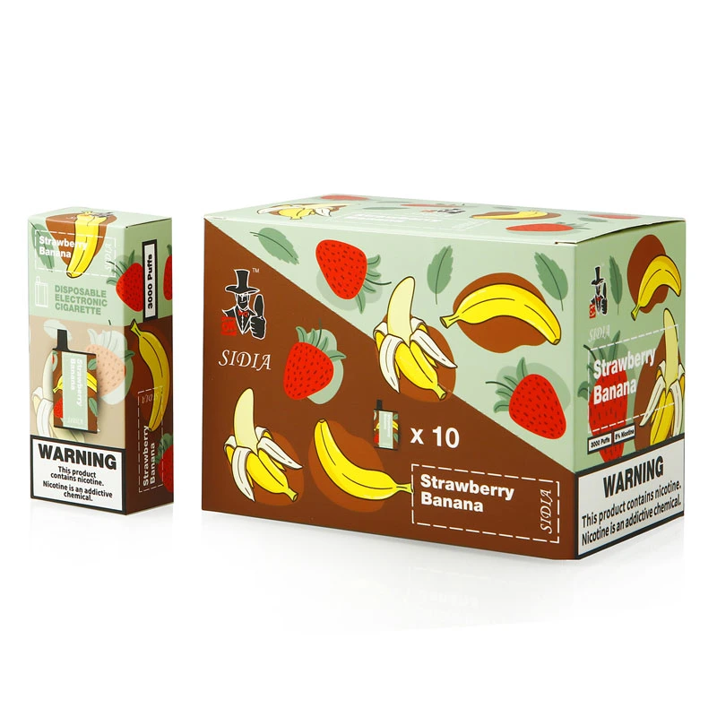 Wholesale Sidia 3000 Disposable 3000 Puffs of Strawberry Banana