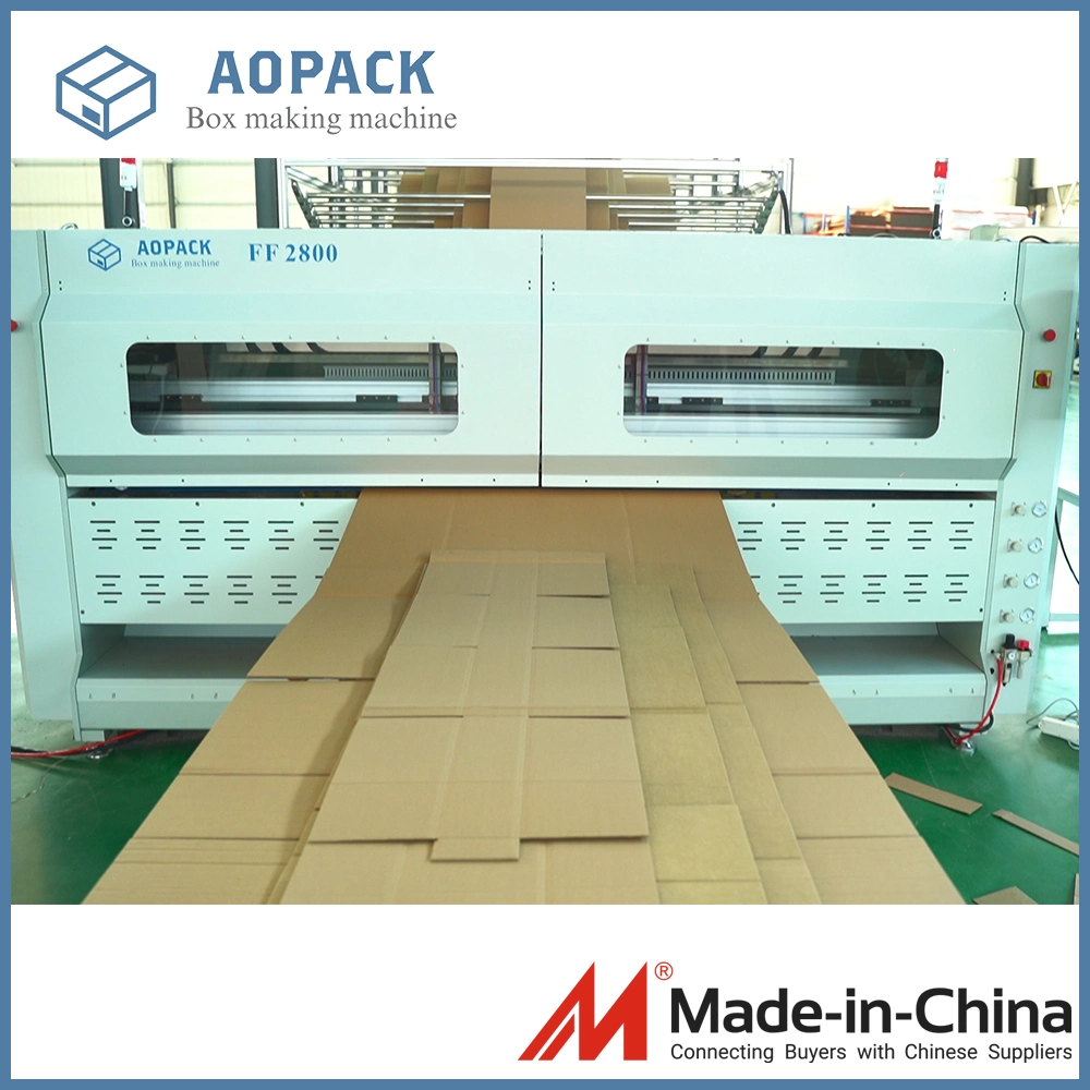 Aopack Continuous Fanfold Cardboard Shipping Box Carton Making Machine