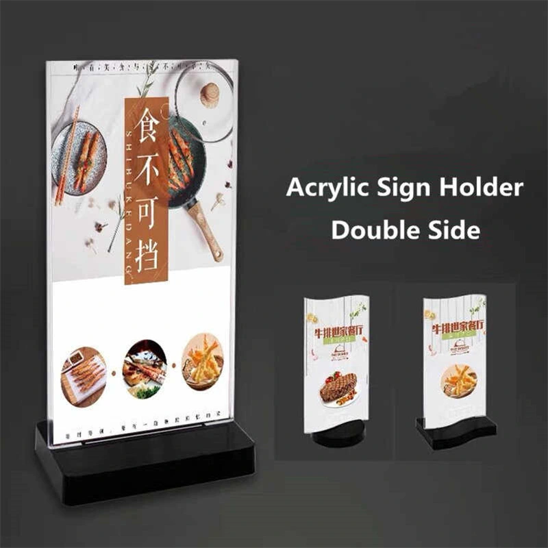 1 Set Acrylic PS PVC Photo Frame Supermarket Product Price Tag Display Stand