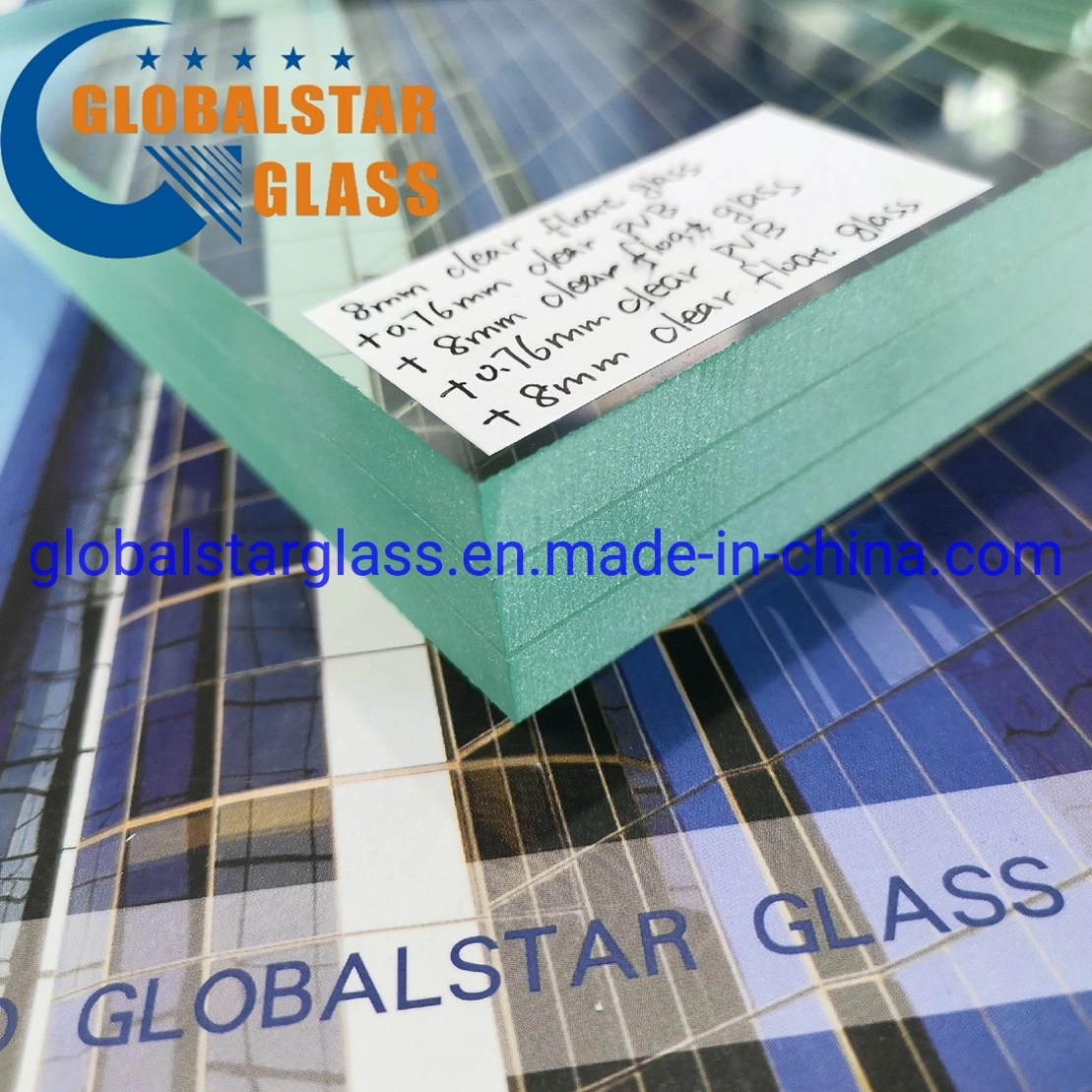 Hurricane Laminated Glass, Bullet-Proof Glass, Professional Bullet Proof Glass /Ballistic Visor Laminated Glass