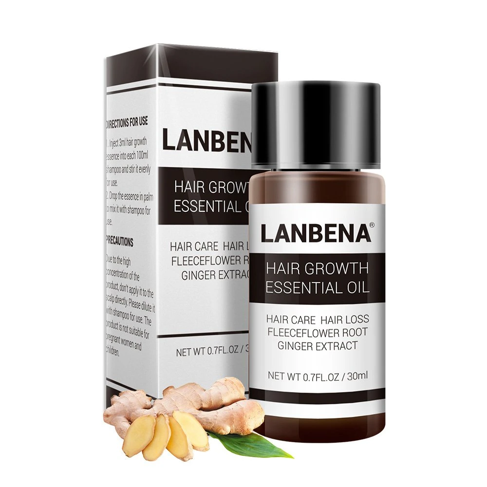 30ml crecimiento del cabello de Lanbena tratamiento de pérdida de cabello con aceite Essencial para el cabello Cuidado