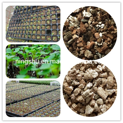 Grado hortícola Vermiculita expandida dorada para cultivar plantas de semillero y cultivar