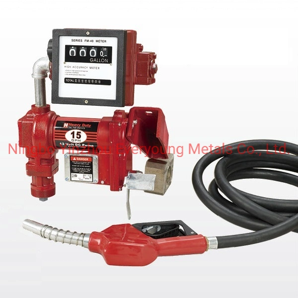 Petrol Pump 57L/Min (15GPM) Metering Explosion-Proof Gasoline Transfer Pump Kits with Automatic Gun and Rubber Hose