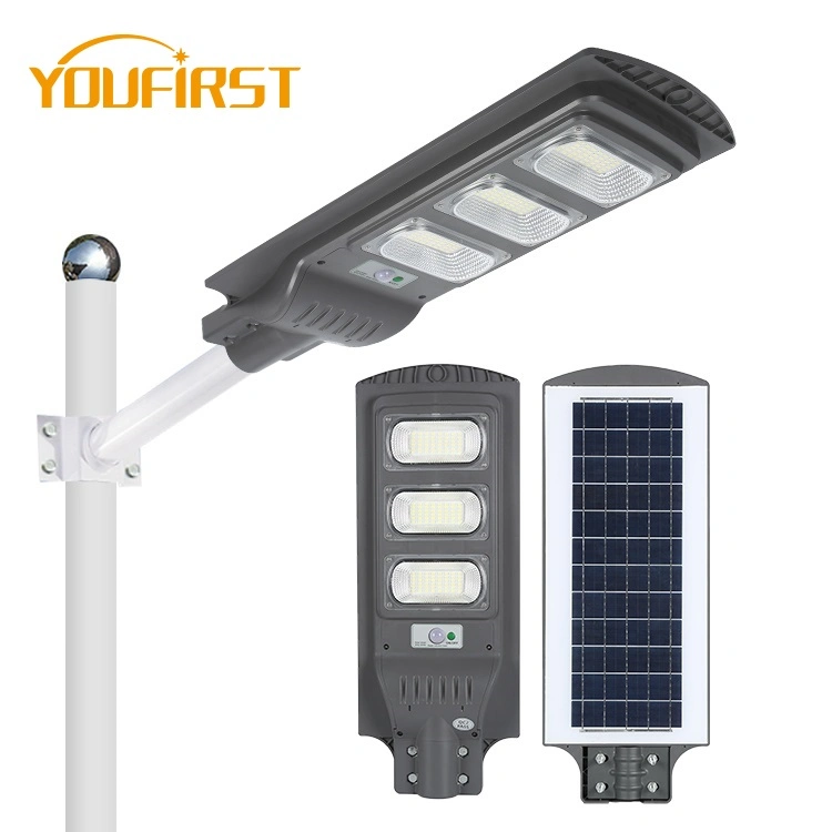 Buena ABS 30W 60W 90W 120W 150W Solar integrado exterior Luz de calle