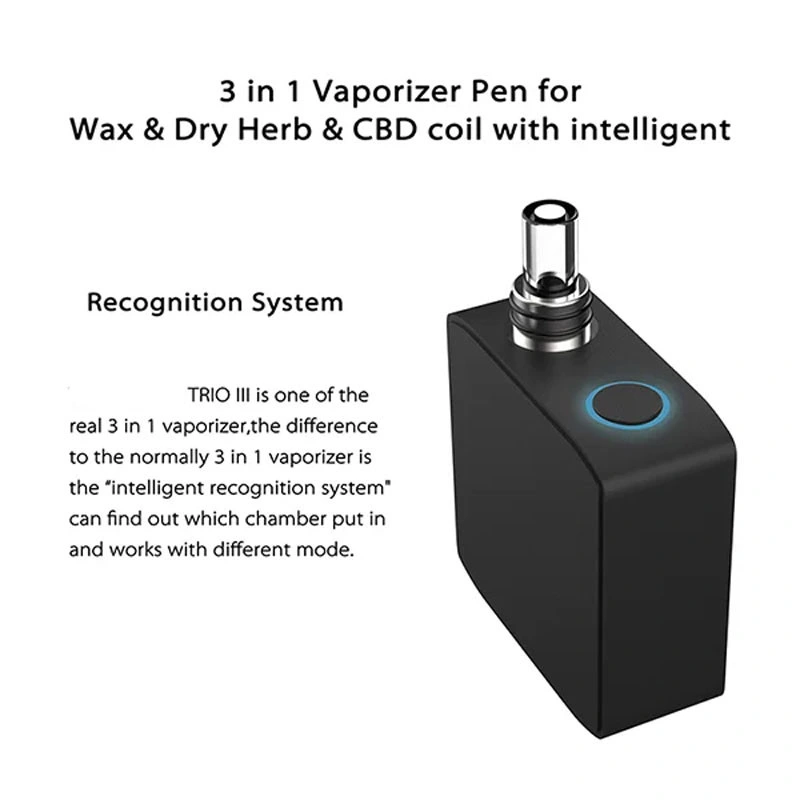 2023 Hot Selling Rechangable Battery Portable Vaporizer 3 in 1 Dry Herb Wax Vaporizer Kit