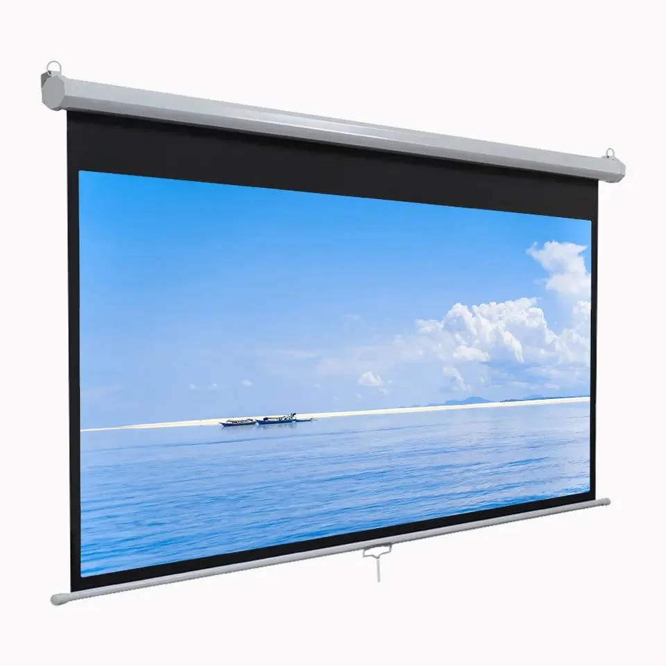 High quality/High cost performance  and Reliantable Manual Pull Down Projector Screen in China