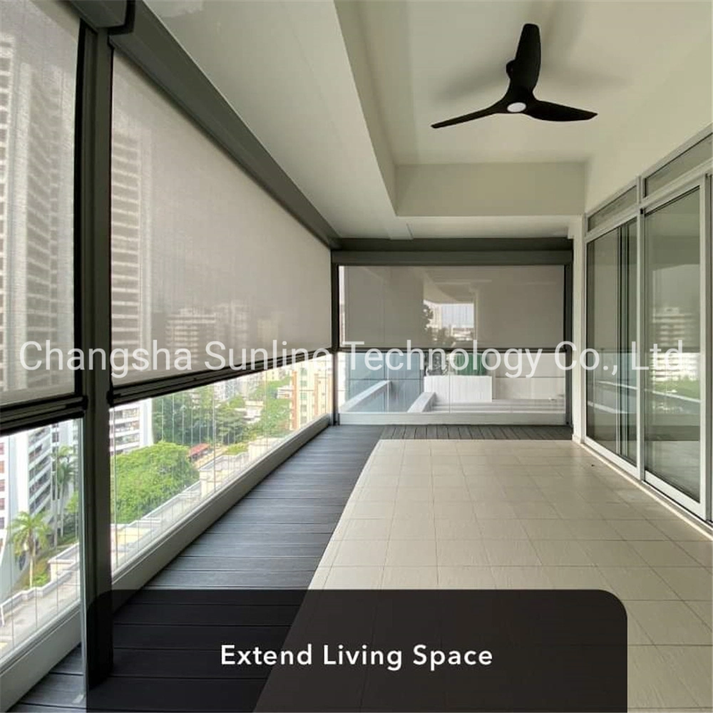 Motorized External Roller Blinds, Outdoor Windproof Blinds