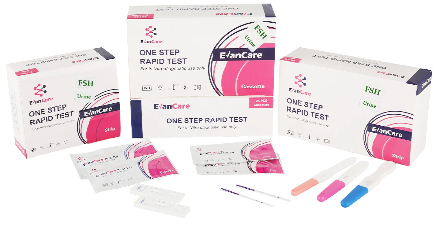 One Step CE FSH Rapid Diagnostic Test Kit 2,5 mm HCG-Urintest-Teststreifen für den Heimgebrauch