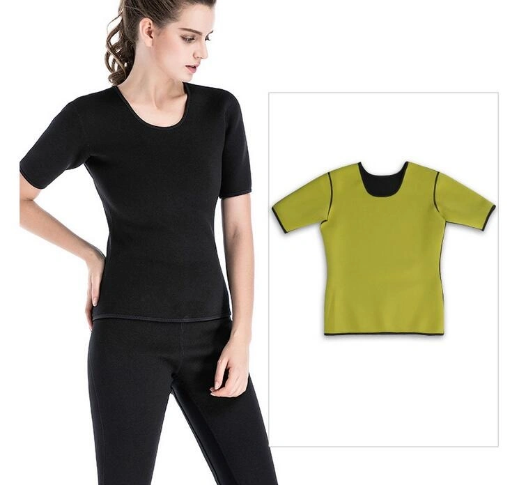 Women 2mm Yoga Shirts Clothing for Sport Fitness Suit Short Sleeve Dry Fit T Shirt