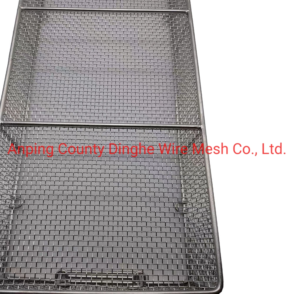 Hospital Cleaning Medical Stainless Steel Metal Grid Mesh Disinfection Basket