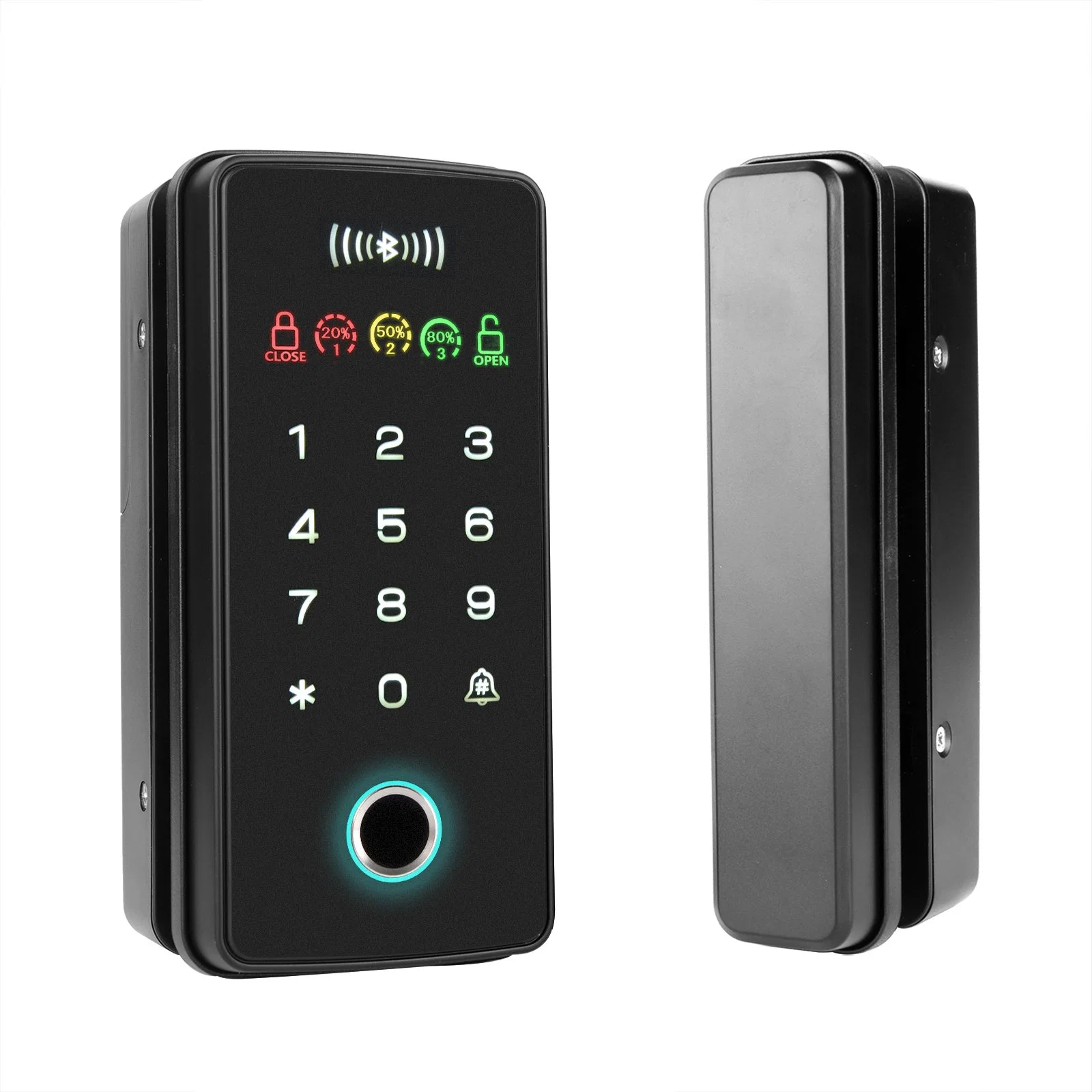 Hot Sale Smart G8s Glass Door Lock BLE APP Control Biometric Fingerprint Password Key Card Smart Office Glass Door Lock