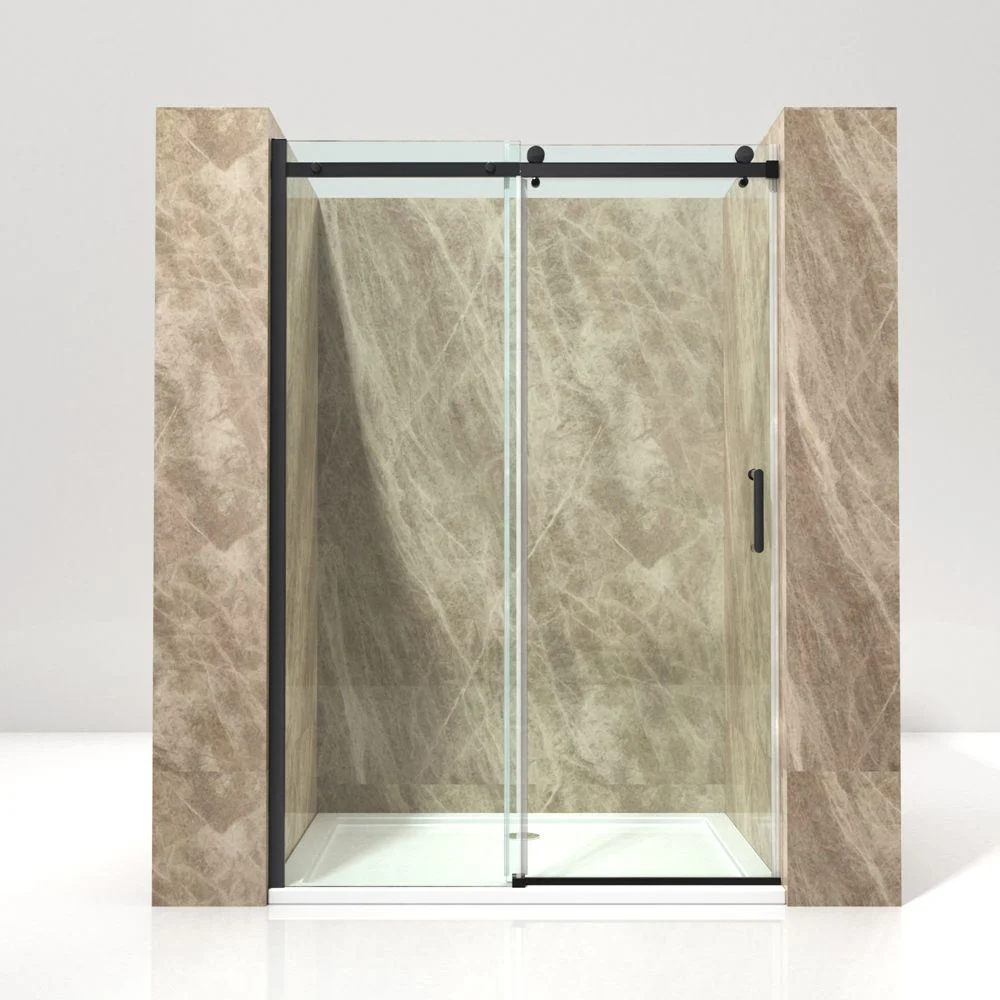 Aluminium Stainless Frame Toughened Glass Sliding Big Roller Shower Screen