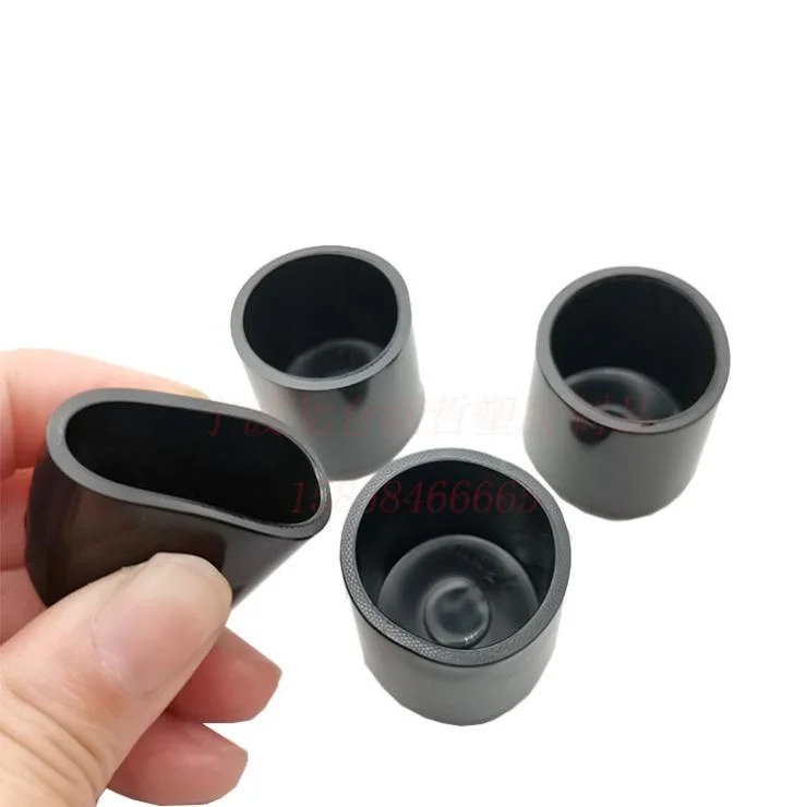 LDPE Black PVC Plastic 25mm Round Tube End Cap Chair Table Tube End Feet Tube End Cover for Furniture Plumbing