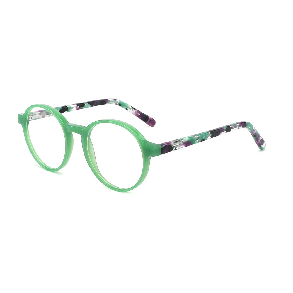 Gd Hot Selling Rainbow Colorful Round Injection Acetate Eyeglasses Frames Glasses Women Eyeglasses Frames Ready to Stock