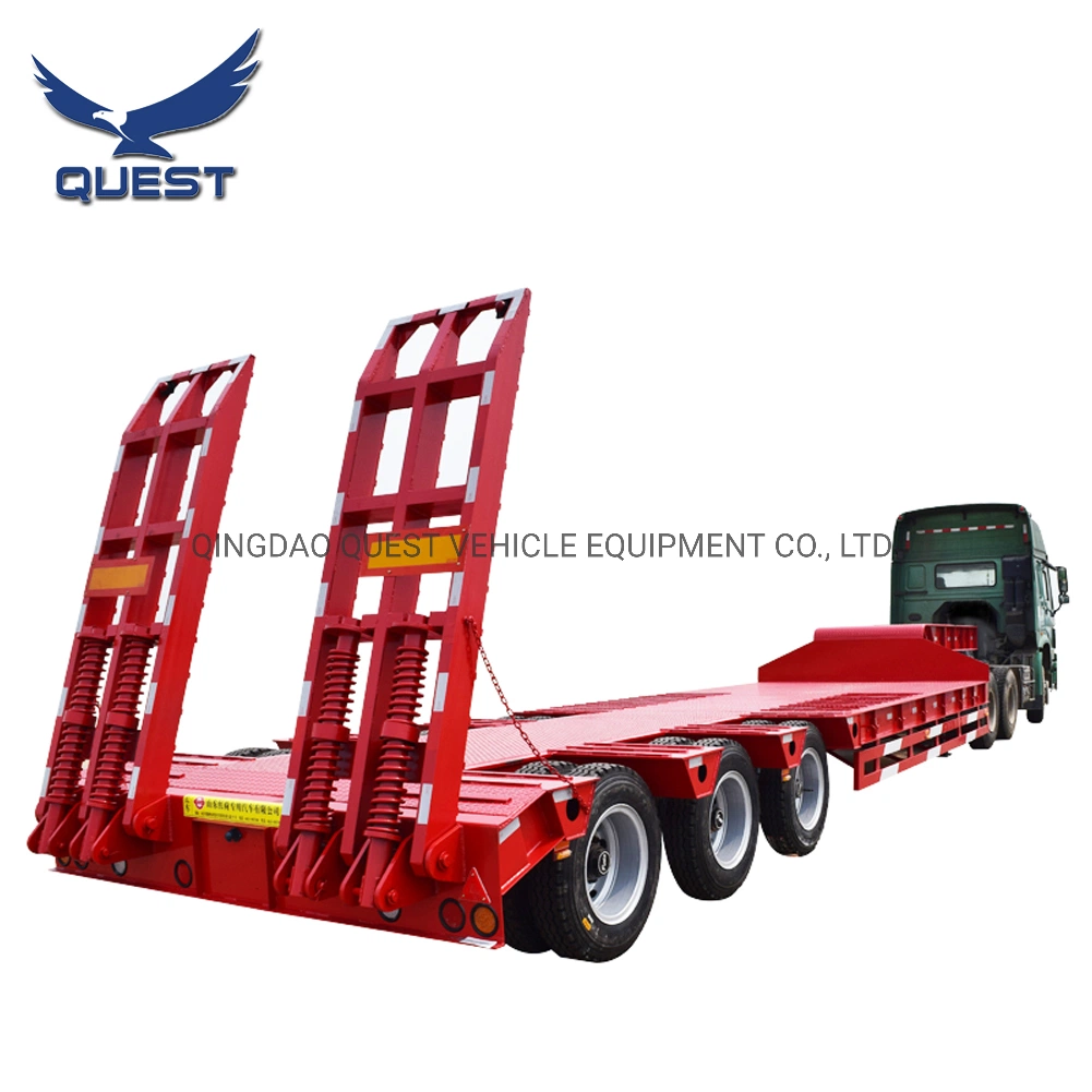 Quest Excavator Transporter 60 Ton 3axle Gooseneck Lowbed Semi Trailer