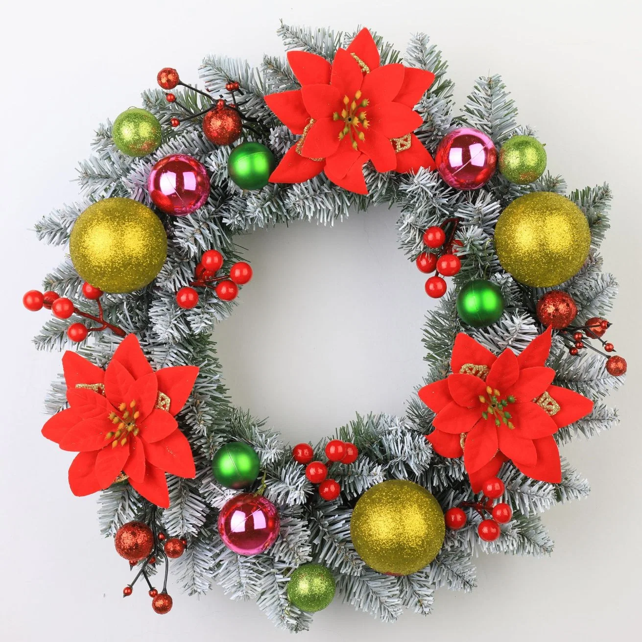 Simulation Christmas Garlands Wreath Window Door Hanging Mall