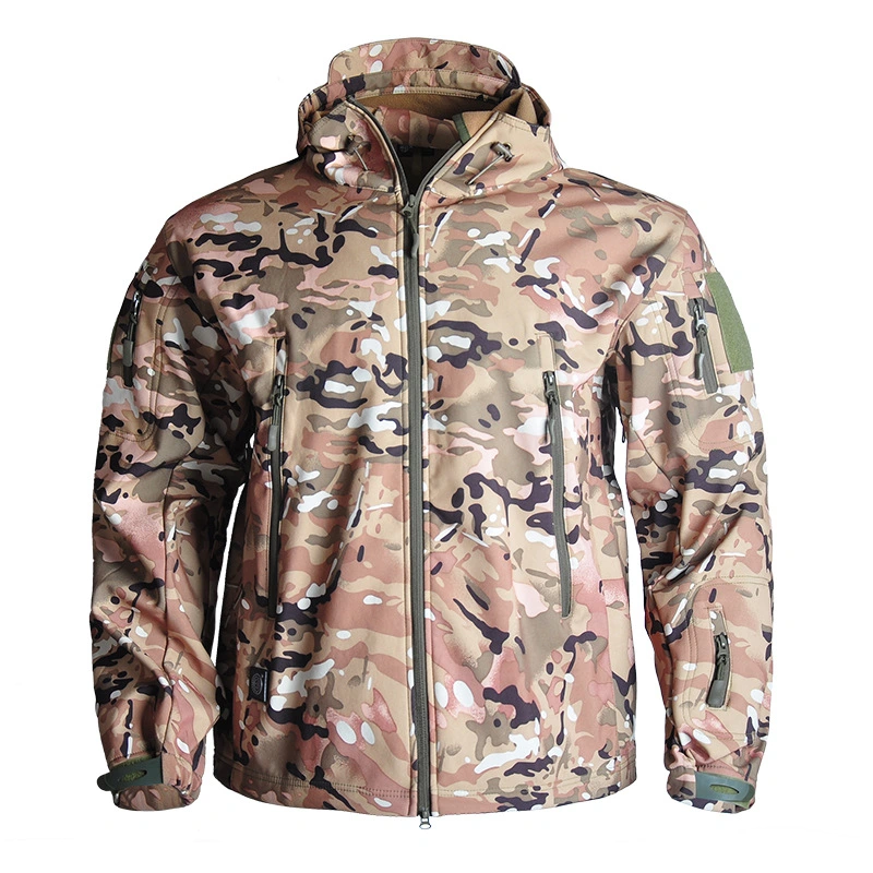 Chaqueta táctica de invierno para hombre′ S impermeable Sudadera con capucha Camuflaje Camuflaje Operaciones Especiales Camuflaje