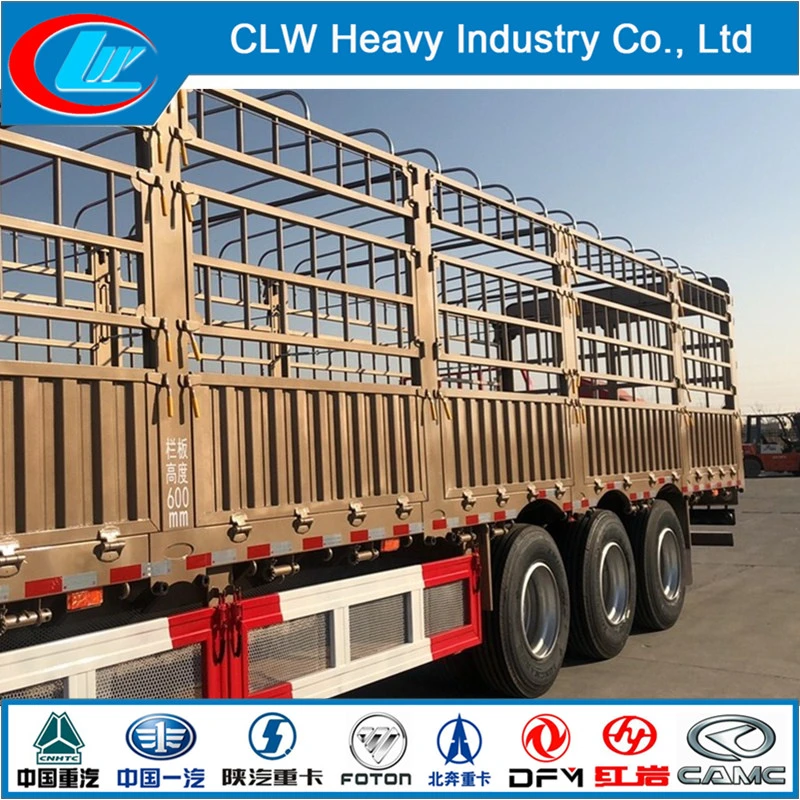 30-100 toneladas de gado reboque gado eixos reboque carga Transporte Animal Camião de reboque Semi-reboque de Pente