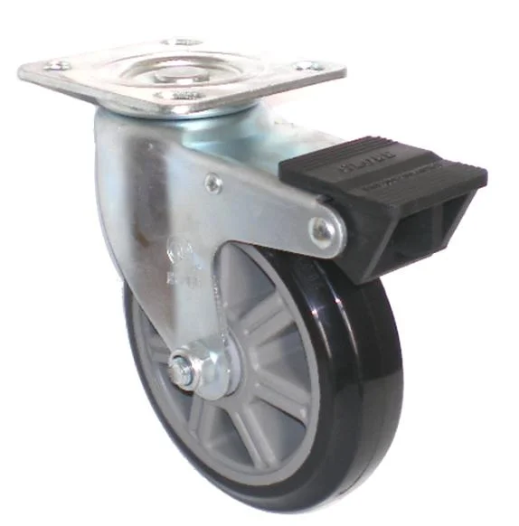 Swivel PU Caster Wheel with Dual Brake