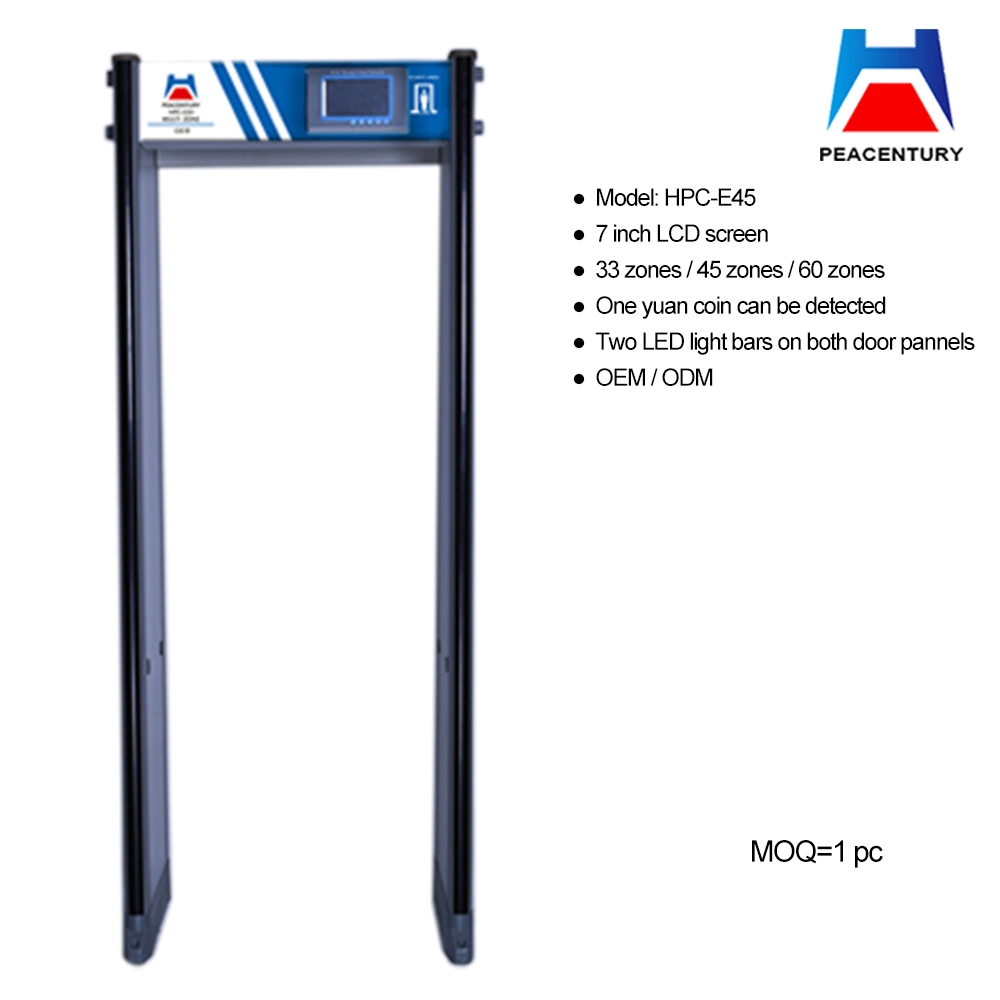 33zones Adjustable Walk Through Gate Security Scanner Equipment Door Frame Metal Detector Manufacturers