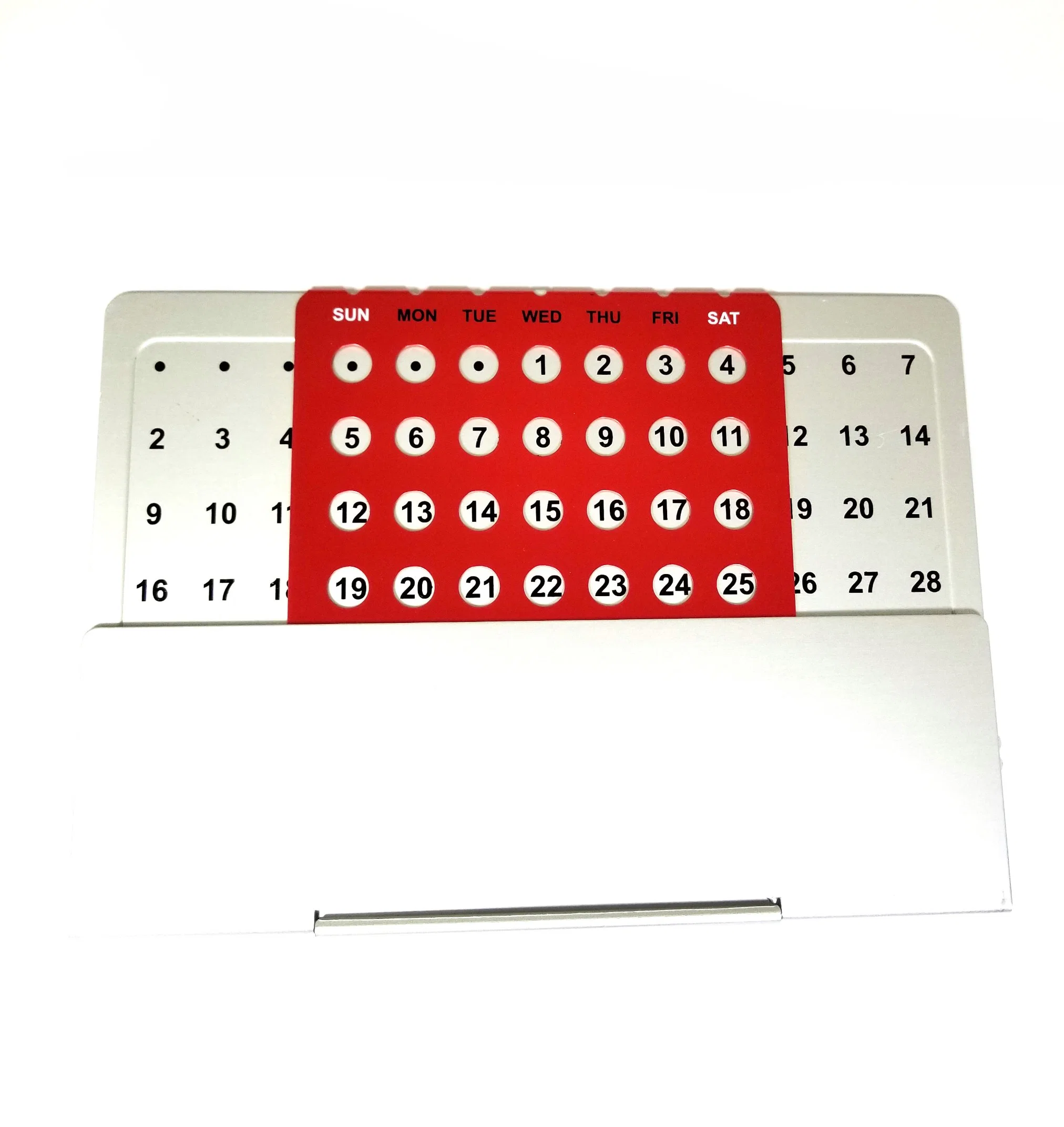 Aluminum Calendar Custom Promotion Permanent Calendar Table Desk Stainess Steel Calendar for Promotional Gift