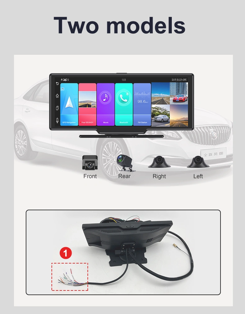 4 Cameras 4G Android Car Dash Cam GPS Video Recorder Dashboard DVR WiFi APP